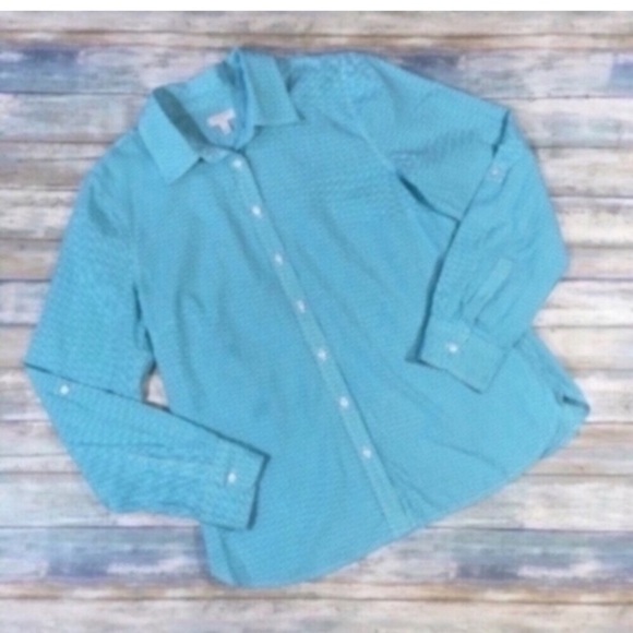 Talbots Tops - Talbots Blue Gingham Button Down